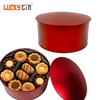 Custom High Quality Biscuit Plastic And Tinplate Packaging Red Metal Box/Can Assorted Cookie Tin Jar with Lid