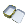 Factory Custom Chewing Gum Tinplate Storage Container Rectangle Metal Box/Can Small Airtight Mint Tin Hinge Lid for Mint