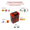 Manufacture Custom Tinplate Seasonings Storage Container Rectangle Condiments Metal Can Vintage Tins Spices Box With Red Lid