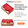 Custom Tinplate Food Packaging Rectangle Metal Can Lift Lid Chocolate Tin Box for Chocolate