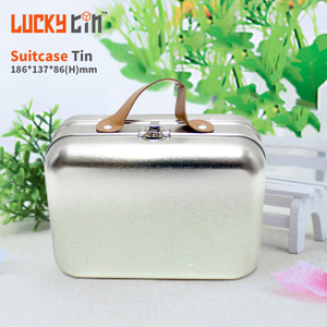 New Design Custom Cosmetic Tinplate Storage Container Rectangle Metal Can Food Grade Child Blank Tin Box With Handle For Food