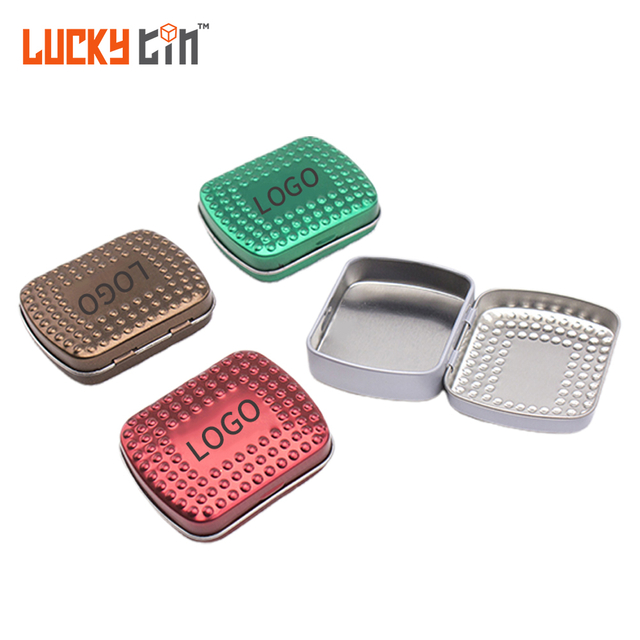 OEM ODM Custom Tinplate Case Packaging Filt Cover Rectangle Tin Can Luxury Gift Carving Small Metal Tin Box With Lid