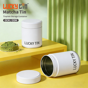 Tin Can Manufacturer Custom Small Tinplate Storage Container Matcha Powder Metal Packaging Screw Cover Tin Matcha Can