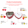 Luckytin Factory Custom Tinplate Packaging Love Shape Metal Can Empty Red Small Tin Heart Box For Valentines Day With Lid