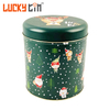 Factory Wholesale Custom Tinplate Container Large Cylindrical Christmas Tins Food Storage Metal Cans