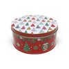 Luckytin Factory Custom Tinplate Can Storage Container 8 Inch Round Metal Tin Box Cookie Christmas Packaging Jar