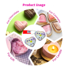 48*43*20mm Popular Mini Tinplate Box Storage Container Empty Metal Can Custom Embossed Metal Heart Tin Small With Pattern