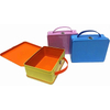 China Wholesale Handbag Tin Packaging Rectangular Metal Suitcase Food Grade Kids Tin Lunch Box