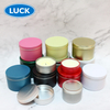 Custom Printing Empty Aluminium Jar Food Grade Metal Packaging Containe Tin Can Small Round Scented Candle Tin With Lid