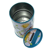 Manufacturing Custom Printed Cylindrical Money Boxes Metal Piggy Bank Coins Tin Canisters