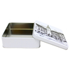 Factory Custom Tinplate Packaging Square Metal Can Container White Empty Storage Food Grade Tin Box