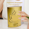 Luckytin Factory Custom Made Food Tinplate Storage Container Oval Shape Stylish Metal Can Gold Tea Tin Box For Tea