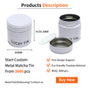 OEM ODM Custom Airtight Tinplate Packaging Double Lid Cylinder Metal Can Empty 30g Matcha Tin for Matcha