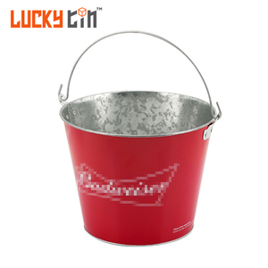 Wholesale Custom Tinplate Steel Pail Empty Storage Metal Barrel Packaging Food Grade Ice Bucket Tin For Beer