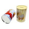 Wholesale Custom Tinplate Collectibles Coin Storage Container Piggy Bank Metal Can Gift Round Money Tin Box For Child