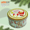 OEM ODM Custom Tinplate Packaging Recyclable Can Storage Container Round Shape Christmas Metal Boxes for Christmas