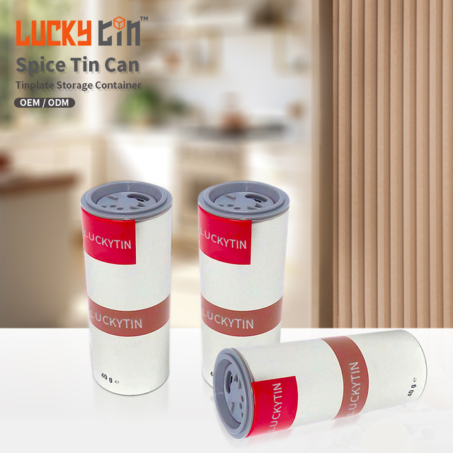Factory Custom Tinplate Storage Container Cylindrical Small Packaging Metal Box Air Tight Can Indian Spice Tin for Spice