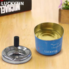 OEM ODM Manufacture Design Tinplate Desktop Organizer Metal Multi Functional Tray Plain Tin Ashtray Custom With Cover