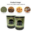 Manufacture Custom Tinplate Storage Container Round Shape Metal Box Empty Tin Coffee Beans Coffee Cans With Lid
