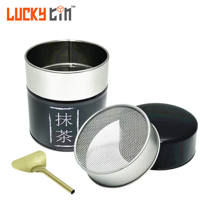 Minimalist Metal Storage Round Box Matcha Powder Tin Can For Loose Leaf Tea