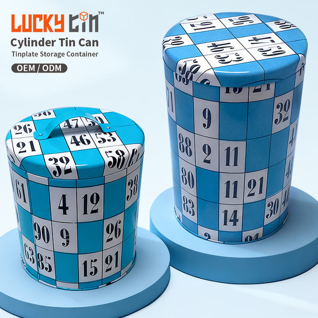 Factory Design Logo Food Tinplate Container Cylindrical Metal Box Empty Packaging Tin Customization Services for Dog Treats