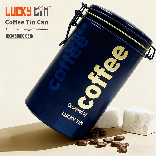 Manufacture Design Airtight Tinplate Storage Container Cylinder Metal Packaging Coffee Tins Customize With Valve With Lids