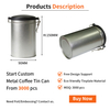 Manufacturer Wholesale Tinplate Storage Container Coffee Beans Metal Packaging Cylinder Coffee Tin Custom With Airtight Lid