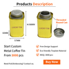 OEM ODM Manufacture Custom Tinplate Storage Container Metal Can Coffee Beans Easy Open Square Tin for Coffee With Screw Top