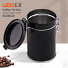 Custom Design Luxury Tinplate Canisters Empty Cylinder Coffee Bean Metal Box Container Sealed Coffee Tin Packaging for Coffee