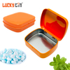 Wholesale Hinged Lid Tinplate Box Storage Container Rectangular Metal Packaging Food Grade Mint Tin Can For Mint