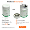 OEM ODM Wholesale Design Tinplate Storage Container Cylinder Customized Green Metal Can Empty Matcha Tin 20g