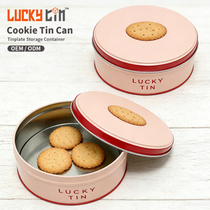 Stylish Pink Custom Cookie Tin Can for Storing Homemade Cookies-Perfect Gift for Any Occasion