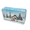 Factory Custom Tinplate Container Rectangular Metal Can Candy Chocolate Small Tin Box For Christmas