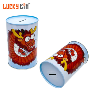 Factory Custom Tinplate Saving Money Box Packaging Cylindrical Shape Metal Coin Can High Quality Piggy Bank Tin Jar