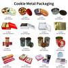 Customized Design Tinplate Assorted Biscuits Packaging Rectangular Sublimation Large Metal Bulk Cookie Tins With Arab Designed