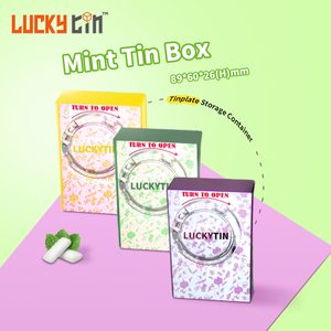 Factory Directly Custom Tinplate Packaging Rectangle Metal Can Embossed Tuen Open Tin Box Mint Containers