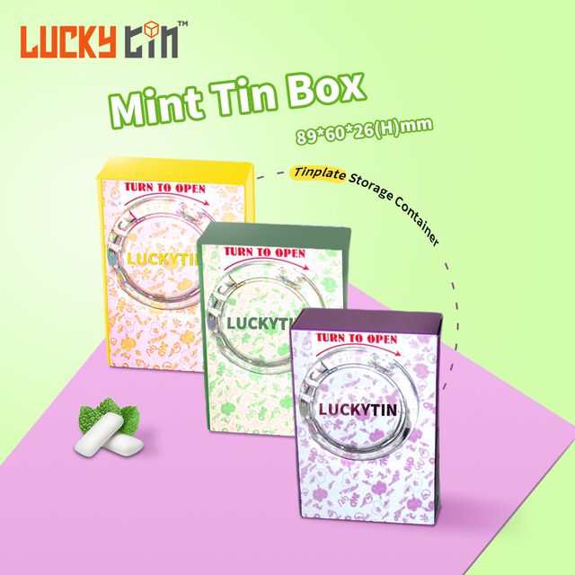 Factory Directly Custom Tinplate Packaging Rectangle Metal Can Embossed Tuen Open Tin Box Mint Containers