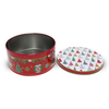 Luckytin Factory Custom Tinplate Can Storage Container 8 Inch Round Metal Tin Box Cookie Christmas Packaging Jar
