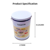 Customized Design Tinplate Product Cylinder Shape Metal Can Box Small Empty Tin Buckets With Handle for Food