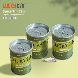 Food Grade Seasoning Tin Jar Herb Storage Rack Kitchen Pepper Chili Powder Quality Green Metal Lid Spice Containers Spice Cans