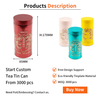 Custom Luxury Food Safty EU Standard Tinplate Packaging Cylindrical Metal Containers Tea Storage Tin Can for Tea
