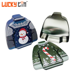 Wholesale Custom Tin Can Package Sweater Shape Cookie Tins Food Grade Tin Boxes For Cookies