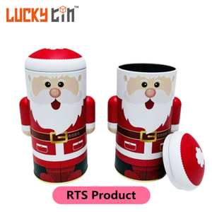 Factory Wholesale Christmas Tinplate Packaging Personalized Metal Box Container Food Grade Candy Chocolate Tin Can