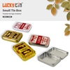 81*57*14mm Premium Quality Tinplate Storage Container Rectangle Small Hinged Metal Box Packaging Tin Can Supplier