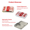 8.1*5.7*1.4cm Factory Custom Tinplate Organizer Packaging Rectangle Metal Can Red Small Hinge Tin Box For Food