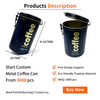 Manufacture Design Airtight Tinplate Storage Container Cylinder Metal Packaging Coffee Tins Customize With Valve With Lids