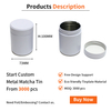 Tin Can Manufacturer Custom Small Tinplate Storage Container Matcha Powder Metal Packaging Screw Cover Tin Matcha Can
