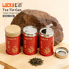High Grade Design Tinplate Canister Packaging Red Chinese Tea Metal Box Screw Lid Tea Tin Custom Print With Freshness Cover
