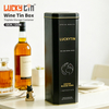 China Manufacture Wholesale Brandy Tinplate Storage Container Rectangle Whisky Metal Packaging Empty Tin Luxury Wine Box