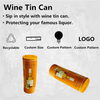 Custom Luxury Tinplate Round Packaging Metal Wine Bottle Tin For Wine Bottle Packaging